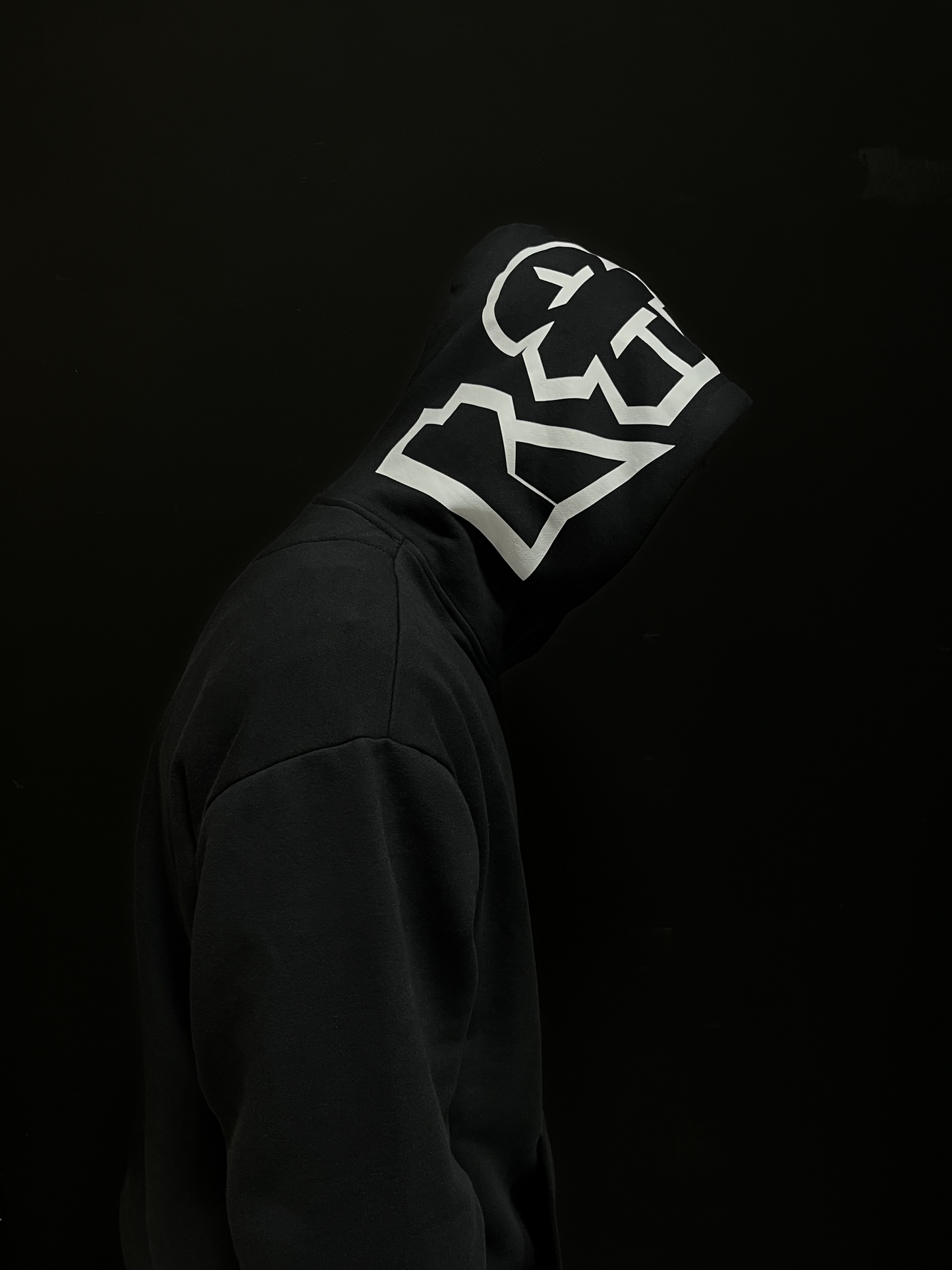 Black Hood Logo Hoodie