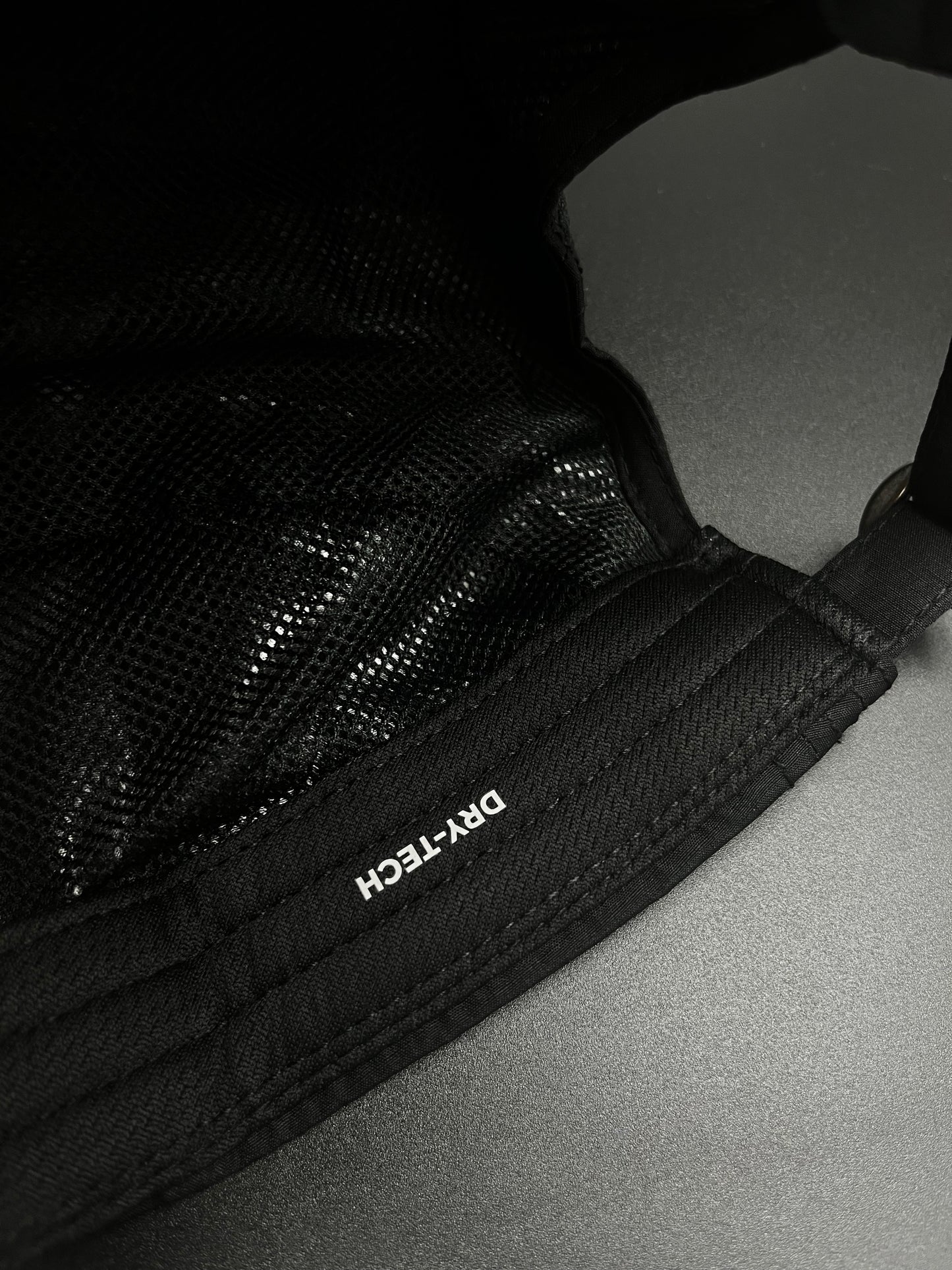 Black Dry-Tech 5 Panel Cap