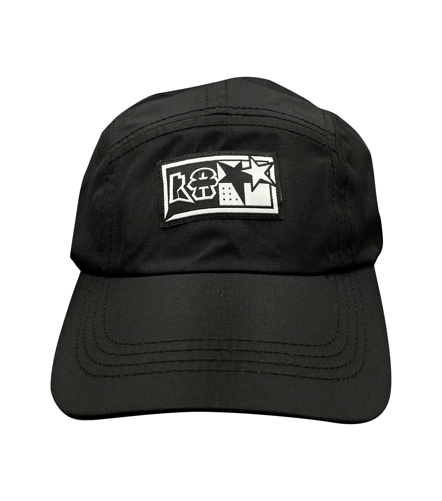 Black Dry-Tech 5 Panel Cap