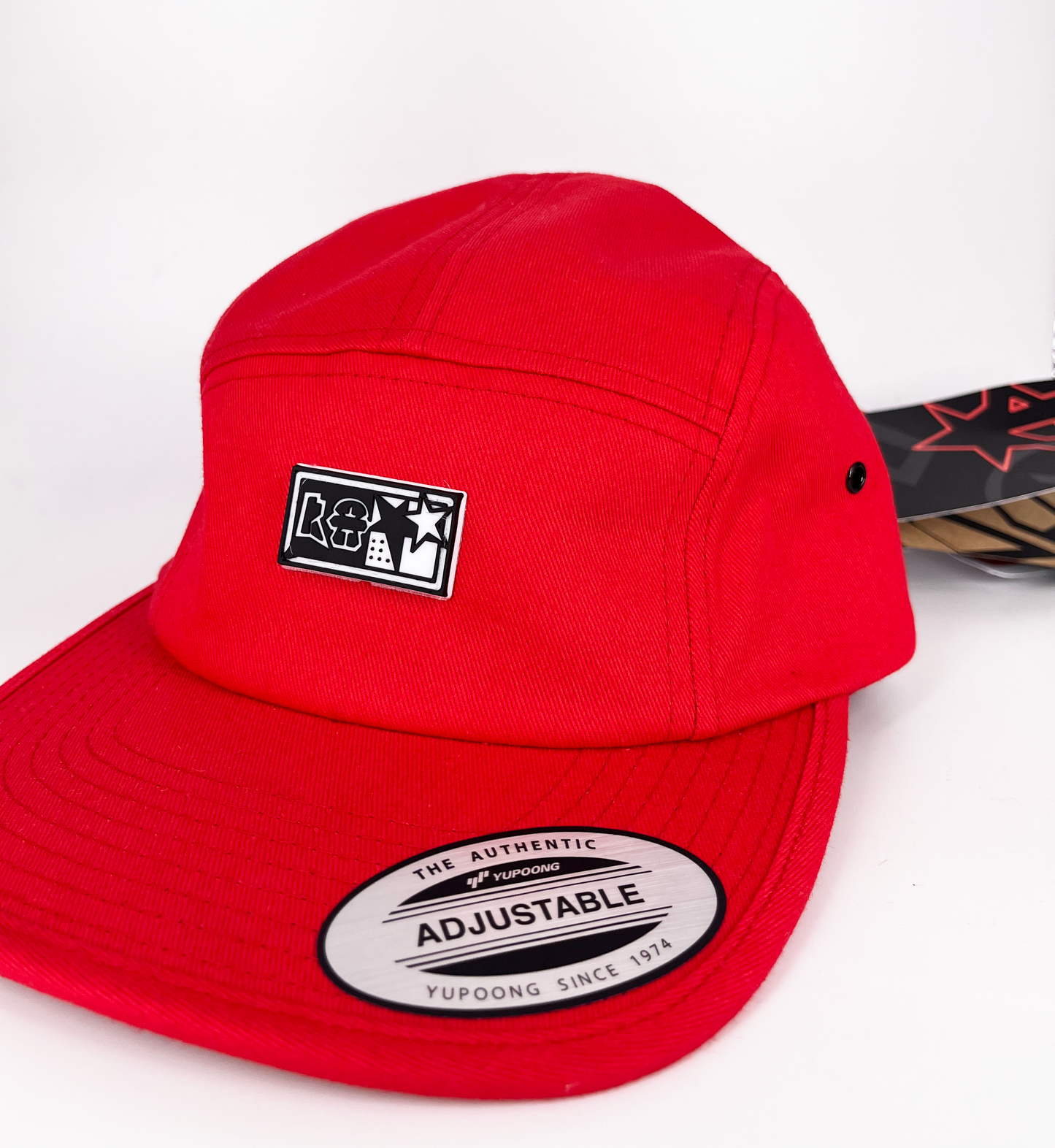 Red 5 Panel Cap