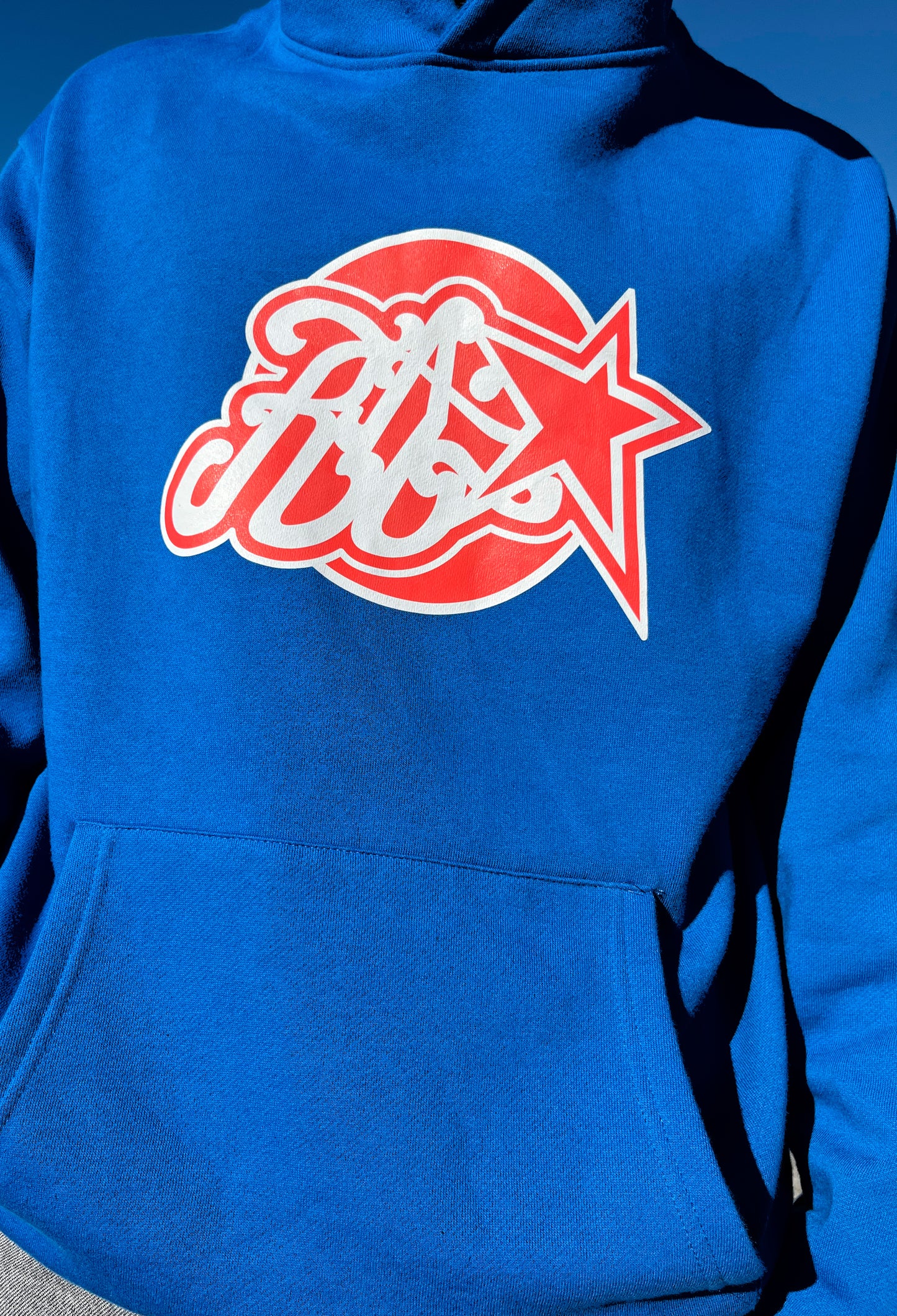 Blue Hood Logo Hoodie