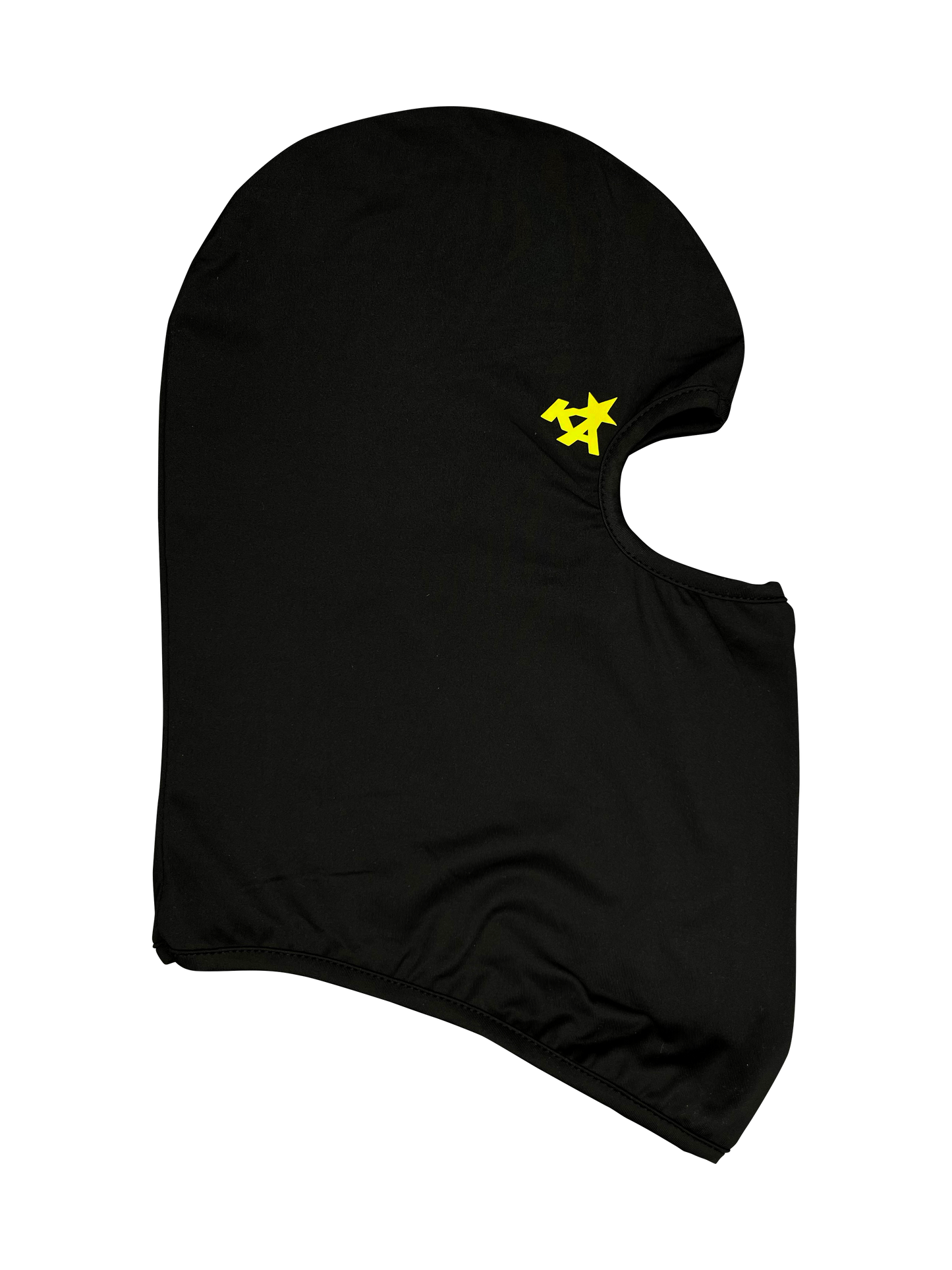 rear view of black balaclava. hip hop inspired