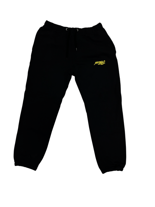 Black Cotton Tracksuit Pants