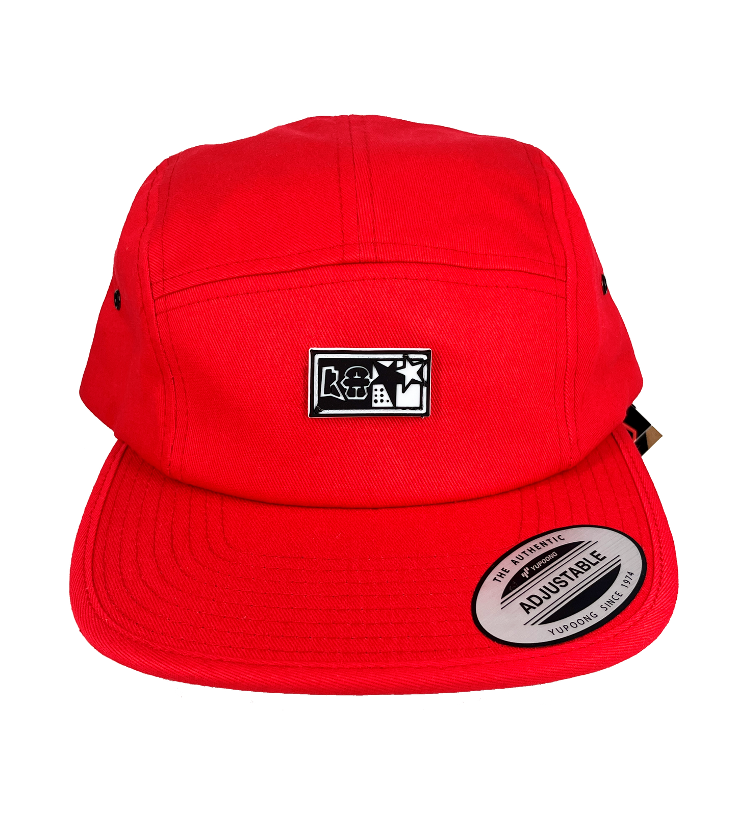 Red 5 Panel Cap