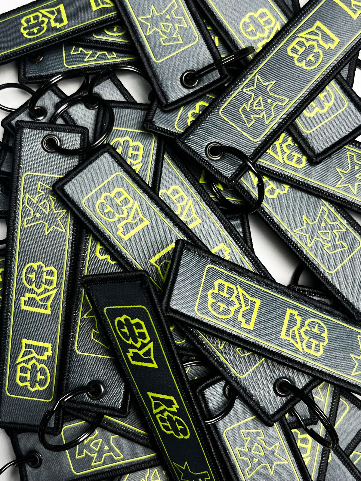 Ka Grey Fabric Keychain