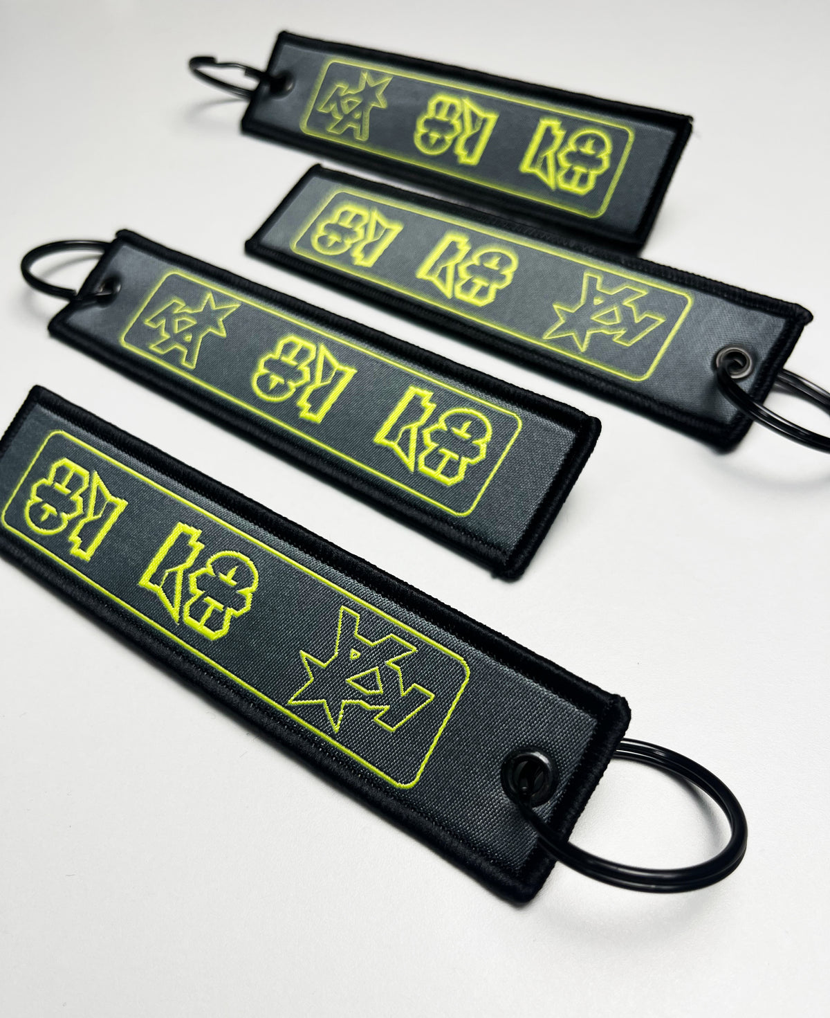 Ka Grey Fabric Keychain